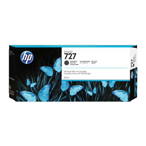 HP C1Q12A/727 Ink cartridge black matt 300ml for HP DesignJet T 920/930