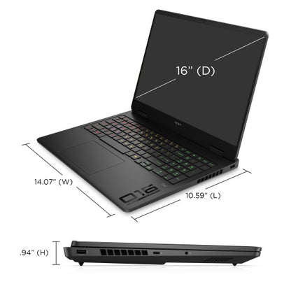 HP OMEN Gaming 16-am0301na Intel® Core™ i7 i7-14650HX Laptop 40.6 cm (16") 2K 24 GB DDR5-SDRAM 1 TB SSD NVIDIA GeForce RTX 5070 Wi-Fi 6E (802.11ax) Windows 11 Home Black