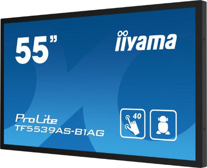 iiyama TF5539AS-B1AG computer monitor 138.7 cm (54.6") 3840 x 2160 pixels 4K Ultra HD LED Touchscreen Black