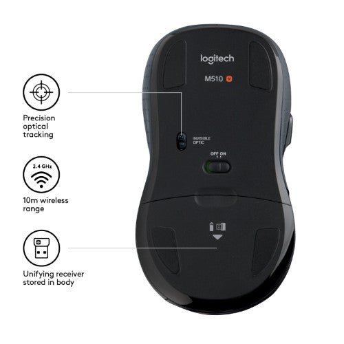 Logitech M510 mouse RF Wireless Laser