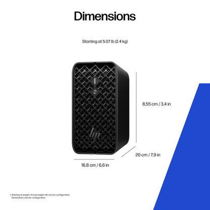 HP Z2 G1a Wolf Pro Security Edition Copilot+ PC AMD Ryzen AI Max+ PRO 395 64 GB LPDDR5x-SDRAM 2 TB SSD Windows 11 Pro Mini PC Workstation AI Workstation, AI PC Black