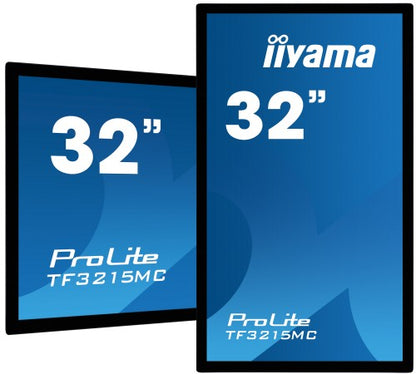 iiyama ProLite TF3215MC-B2 computer monitor 80 cm (31.5") 1920 x 1080 pixels Full HD LED Touchscreen Kiosk Black