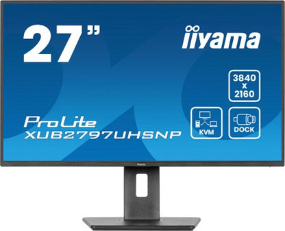 iiyama ProLite XUB2797UHSNP-B1 computer monitor 68.6 cm (27") 3840 x 2160 pixels 4K Ultra HD LED Black