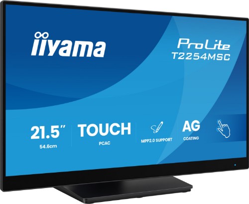 iiyama T2254MSC-B2AG computer monitor 54.6 cm (21.5") 1920 x 1080 pixels Full HD LED Touchscreen Black