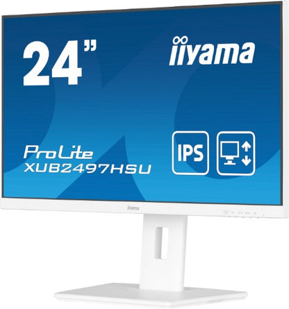 iiyama ProLite XUB2497HSU-W2 computer monitor 60.5 cm (23.8") 1920 x 1080 pixels Full HD LED White
