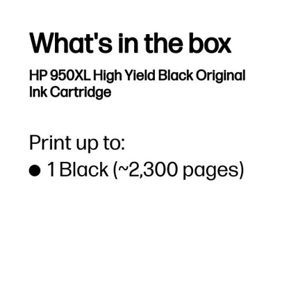 HP CN045AE/950XL Ink cartridge black high-capacity, 2.3K pages ISO/IEC 24711 53ml for HP OfficeJet Pro 8100/8610/8620