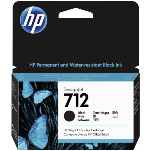 HP 3ED70A/712 Ink cartridge black 38ml for HP DesignJet T 200