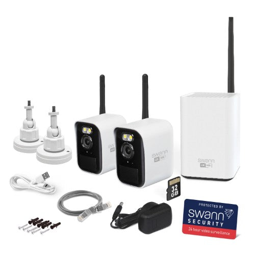 Swann MaxRanger4K™ Mini Long-Range Wireless Security System with 2 Cameras