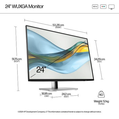 HP Series 5 Pro 24 inch WUXGA Monitor - 524pn PVC Free