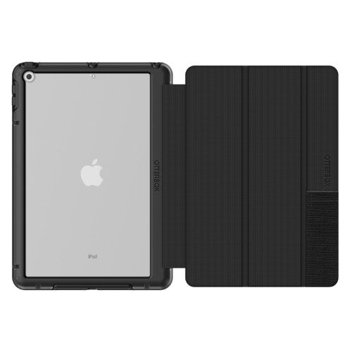 OtterBox Symmetry Folio Case for iPad 7th/8th/9th gen, Shockproof, Drop proof, Slim Protective Folio Case, Tested to Military Standard, Black, No Retail Packaging