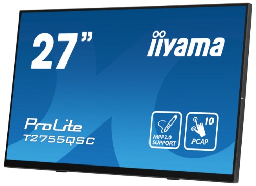 iiyama ProLite T2755QSC-B1 computer monitor 68.6 cm (27") 2560 x 1440 pixels Quad HD LCD Touchscreen Black