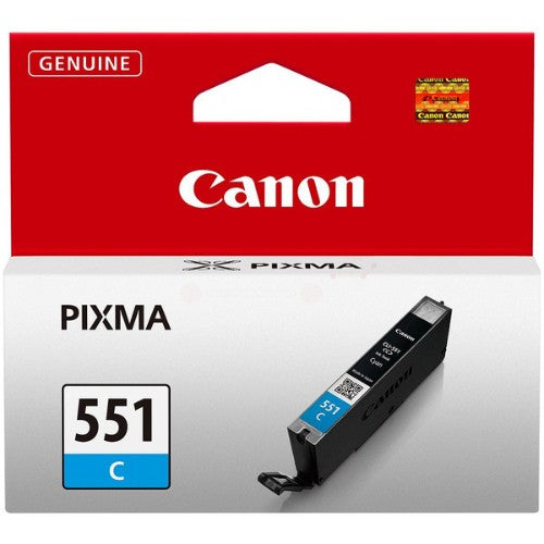 Canon 6509B001/CLI-551C Ink cartridge cyan, 332 pages ISO/IEC 24711 121 Photos 7ml for Canon Pixma IP 8700/IX 6850/MG 5450/MG 6350/MX 725