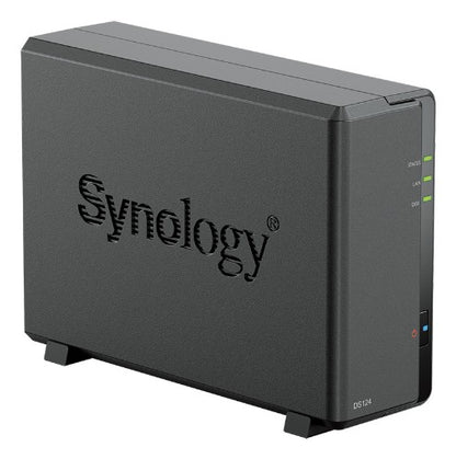 Synology DiskStation DS124 NAS Desktop Realtek RTD1619B 1 GB DDR4 20 TB HDD DiskStation Manager Black