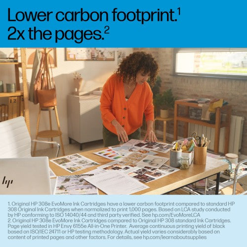 HP 7FP22UE/308E Printhead cartridge black Evomore, 320 pages ISO/IEC 24711 for HP Envy 6100