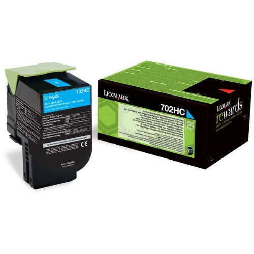 Lexmark 70C2HC0/702HC Toner-kit cyan return program, 3K pages ISO/IEC 19798 for Lexmark CS 310/510