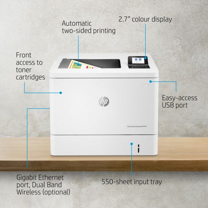 HP Color LaserJet Enterprise LaserJet Enterprise M554dn Color Printer, Ethernet Only; Duplex