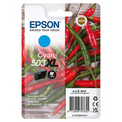 Epson C13T09R24010/503XL Ink cartridge cyan high-capacity, 470 pages 6,4ml for Epson XP-5200