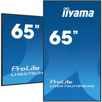iiyama ProLite Digital signage flat panel 163.8 cm (64.5") LCD Wi-Fi 500 cd/m² 4K Ultra HD Black Built-in processor Android 11 24/7
