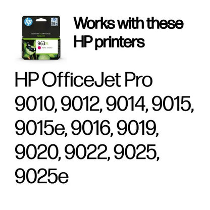 HP 3JA28AE/963XL Ink cartridge magenta high-capacity, 1.6K pages 23.25ml for HP OJ Pro 9010/e/9020/9020 e