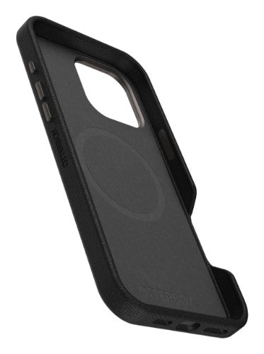 OtterBox Symmetry Series Cactus Leather for MagSafe for iPhone 16 Pro Max, Noir Ash