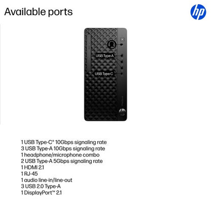 HP ProDesk 4 Tower G1i Wolf Pro Security Edition Intel Core Ultra 5 235 16 GB DDR5-SDRAM 512 GB SSD Windows 11 Pro PC AI PC Black