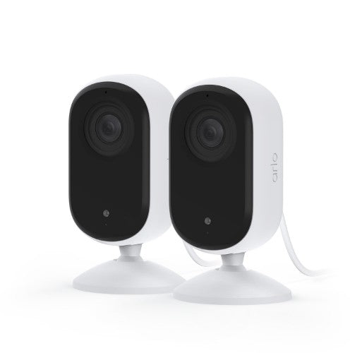 Arlo Essential 2K Indoor Security Camera, 2-pack