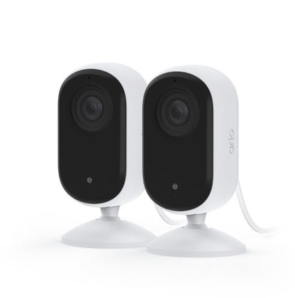 Arlo Essential 2K Indoor Security Camera, 2-pack