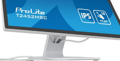 iiyama ProLite T2452MSC-W1 computer monitor 61 cm (24") 1920 x 1080 pixels Full HD LCD Touchscreen Multi-user White