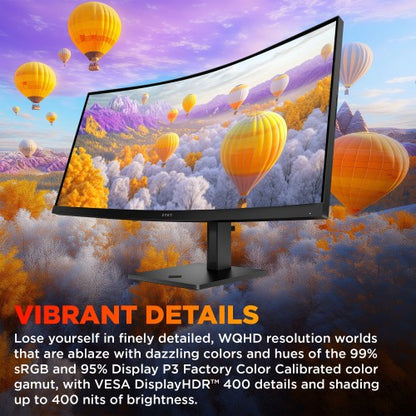 HP OMEN 34 inch WQHD 180Hz Curved Gaming Monitor - 34c G2