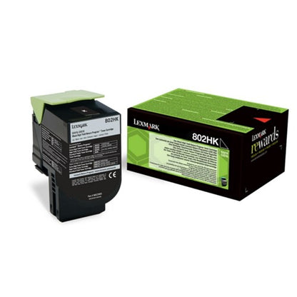 Lexmark 80C2HKE/802HK Toner-kit black return program Project, 4K pages ISO/IEC 19798 for Lexmark CX 410/510