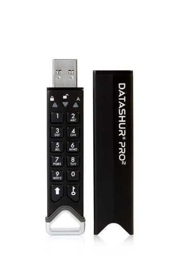 iStorage datAshur PRO2 8 GB | Secure Flash Drive | FIPS 140-2 Level 3 Certified | AES-XTS 256-bit hardware encryption | Password protected | Dust/Water-Resistant |