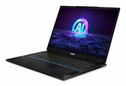 MSI Stealth 18 AI Studio A1VGG-001UK Intel Core Ultra 9 185H Laptop 45.7 cm (18") UHD+ 32 GB DDR5-SDRAM 2 TB SSD NVIDIA GeForce RTX 4070 Wi-Fi 7 (802.11be) Windows 11 Pro Black