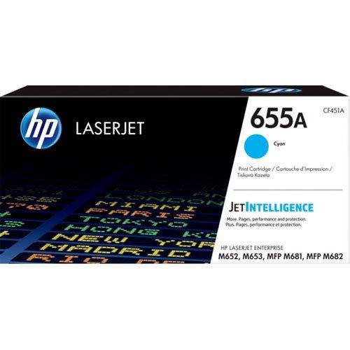 HP CF451A/655A Toner cartridge cyan, 10.5K pages ISO/IEC 19752 for HP LaserJet M 652/681