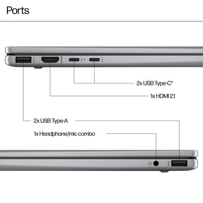 HP Elite x360 Envy x360 14-fa0004na AMD Ryzen™ 5 8640HS Hybrid (2-in-1) 35.6 cm (14") Touchscreen 2K 16 GB LPDDR5-SDRAM 512 GB SSD Wi-Fi 6E (802.11ax) Windows 11 Home AI PC Silver