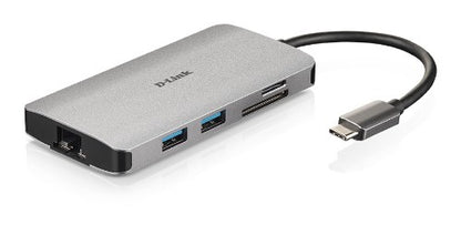 D-Link 8-in-1 USB-C Hub with HDMI/Ethernet/Card Reader/Power Delivery