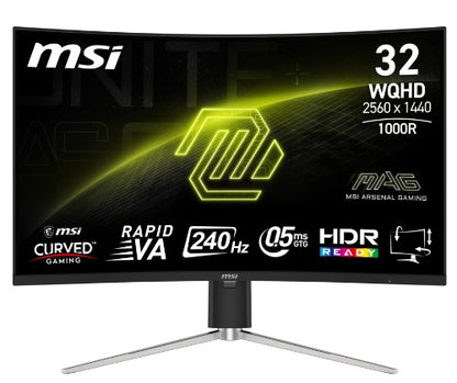 MSI MAG 325CQRXF E2 computer monitor 80 cm (31.5") 2560 x 1440 pixels Wide Quad HD LED Black