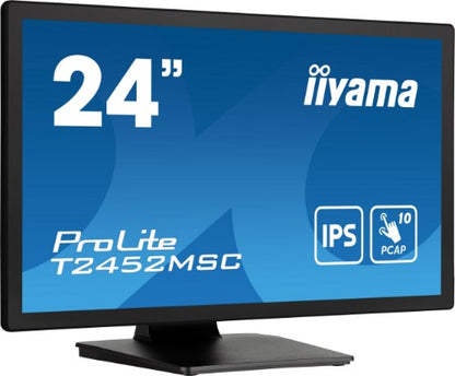 iiyama ProLite T2452MSC-B1 computer monitor 60.5 cm (23.8") 1920 x 1080 pixels Full HD LCD Touchscreen Multi-user Black