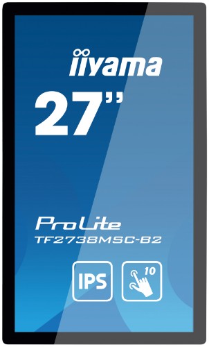 iiyama ProLite TF2738MSC-B2 computer monitor 68.6 cm (27") 1920 x 1080 pixels Full HD LED Touchscreen Multi-user Black
