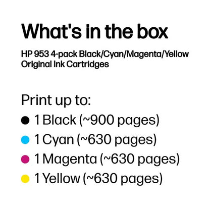 HP 6ZC69AE#301/953 Ink cartridge multi pack Bk,C,M,Y Blister Multi-Tag 20ml + 3x9ml Pack=4 for HP OfficeJet Pro 7700/8210/8710