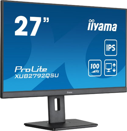 iiyama ProLite XUB2792QSU-B6 computer monitor 68.6 cm (27") 2560 x 1440 pixels Quad HD LED Black