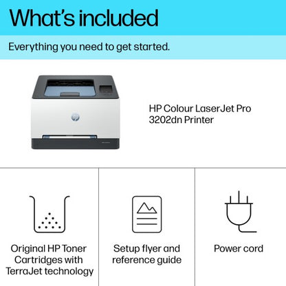 HP LaserJet Pro 3202dn Color Printer, Ethernet Only; Duplex
