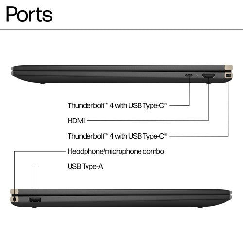 HP Spectre x360 16-aa0000na Intel Core Ultra 7 155H Hybrid (2-in-1) 40.6 cm (16") Touchscreen 3K 32 GB LPDDR5x-SDRAM 2 TB SSD NVIDIA GeForce RTX 4050 Wi-Fi 7 (802.11be) Windows 11 Home AI PC Black