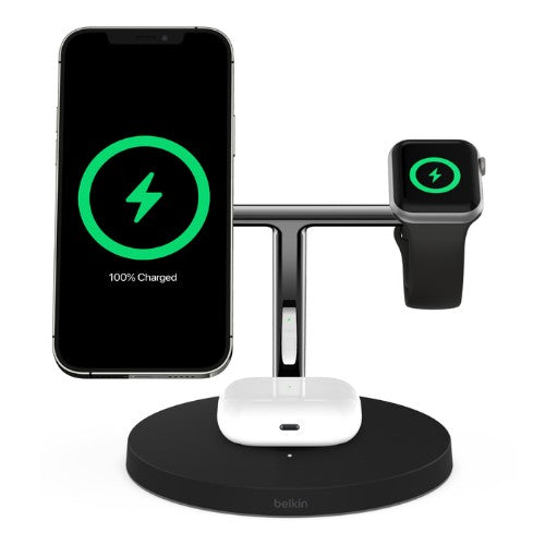Belkin BoostCharge Pro Headset, Smartphone, Smartwatch Black USB Wireless charging Indoor