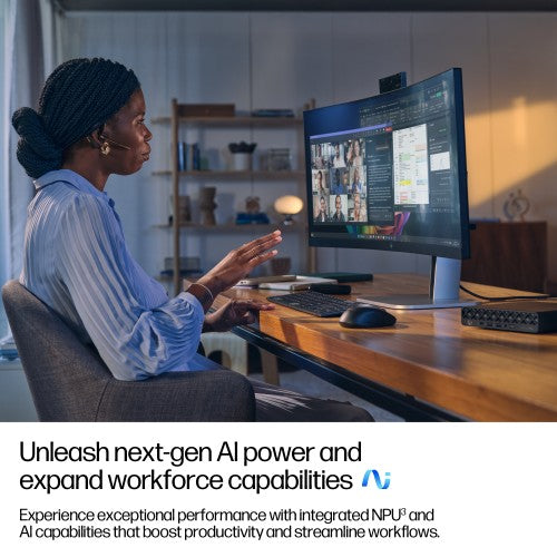 HP EliteDesk 8 G1a Next Gen AI PC Wolf Pro Security Edition Copilot+ PC AMD Ryzen Al 7 350 64 GB DDR5-SDRAM 2 TB SSD Windows 11 Pro Mini PC Black