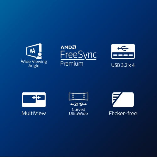 Philips E Line 346E2CUAE/00 computer monitor 86.4 cm (34") 3440 x 1440 pixels Wide Quad HD+ LCD Black