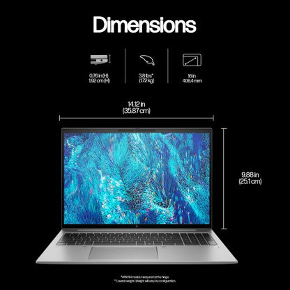 HP ZBook Firefly G11 Intel Core Ultra 7 155H Mobile workstation 40.6 cm (16") WUXGA 16 GB DDR5-SDRAM 1 TB SSD NVIDIA RTX A500 Wi-Fi 6E (802.11ax) Windows 11 Pro AI Workstation, AI PC Grey