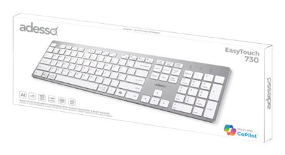 Adesso AKB-730UW keyboard Home/Office USB QWERTY UK International White