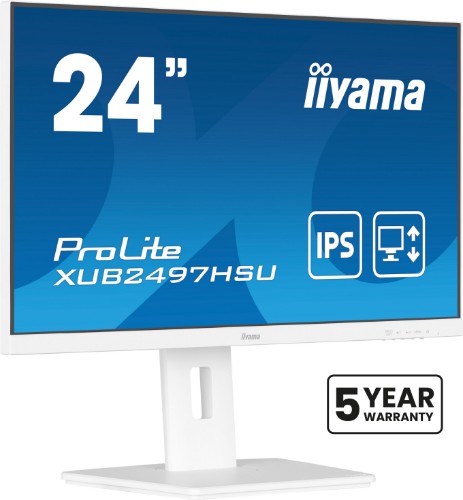iiyama ProLite XUB2497HSU-W2 computer monitor 60.5 cm (23.8") 1920 x 1080 pixels Full HD LED White