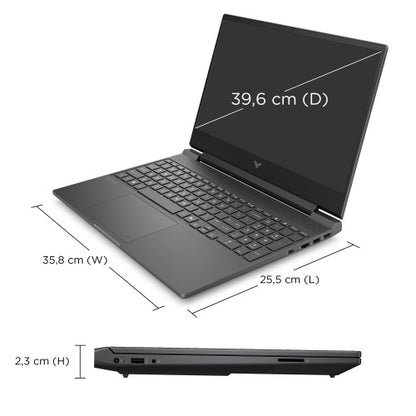 HP Victus Gaming 15-fb3001na AMD Ryzen™ 5 8645HS Laptop 39.6 cm (15.6") Full HD 8 GB DDR5-SDRAM 512 GB SSD NVIDIA GeForce RTX 3050 Wi-Fi 6 (802.11ax) Windows 11 Home AI PC Black