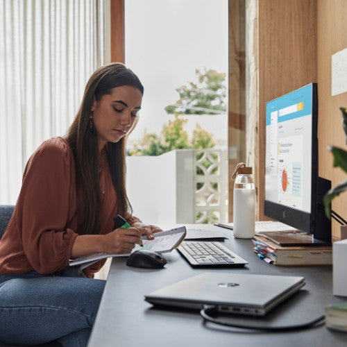 HP ProOne 440 G9 Intel® Core™ i5 i5-14500T 60.5 cm (23.8") 1920 x 1080 pixels All-in-One PC 16 GB DDR5-SDRAM 512 GB SSD Windows 11 Pro Wi-Fi 6E (802.11ax) Black